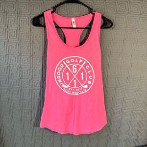 Next Level Tank Women’s Medium Pink Indoor Gold Club 1611